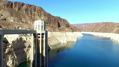 Pan view of the Hoover Dam Stock Footage 77896731