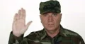 Pan View Image Soldier Looking Camera Hello Salute Security Military Concept 4k or 4k+ Resolution
