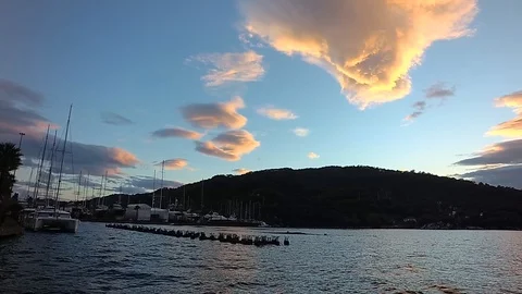 A pan view of a marine from a pier. Stock Footage 101764772