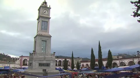 Pan View of Mexican Open Air Market 動画素材 19294958