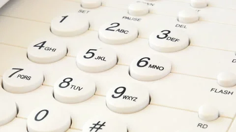 Pan view over pld telephone keyboard Vídeo Stock 47859416