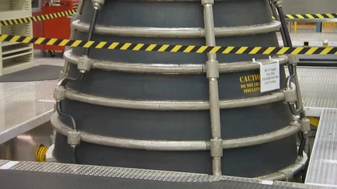 Pan view of RD-25 engine Stock Footage 100173137