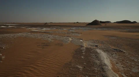 Pan view of a rock formation, White Desert, Egypt Stock Footage 35847884
