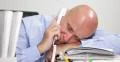 Pan View Tired Businessman Desk Falling Asleep Late Office Answering Phone Call 4k or 4k+ Resolution