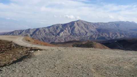 Pan view from a viewpoint in the mountains, in Death valley, California, in U Stock Footage 69967879