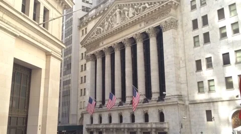 Pan in Wall Street Stock Footage 48848776