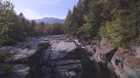 Pan up waterfall Stock Footage 91360782