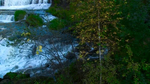 Pan to Waterfall Stock Footage 115269027