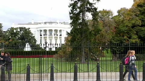 Pan of White House in Washington, DC Stock Footage 51469524