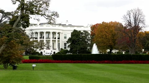 Pan of White House in Washington, DC Stock Footage 51471143