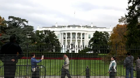Pan of White House in Washington, DC Stock Footage 51541816