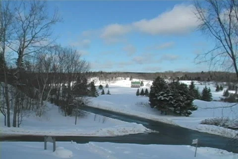 Pan of winter grounds Video stock 65589