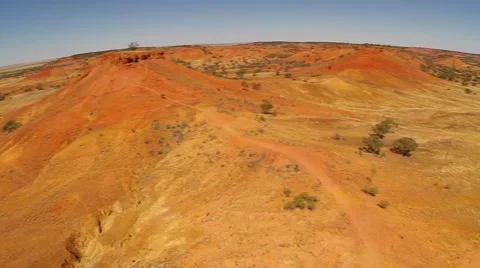 Pan Of Winton Rock Formations Stock Footage 46877904