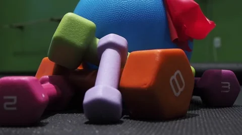 Pan of a yoga studio with equipment. Stock Footage 59730158