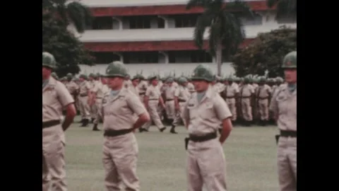 PANAMA - 1968: markers before the massed formation 库存影片 341329832