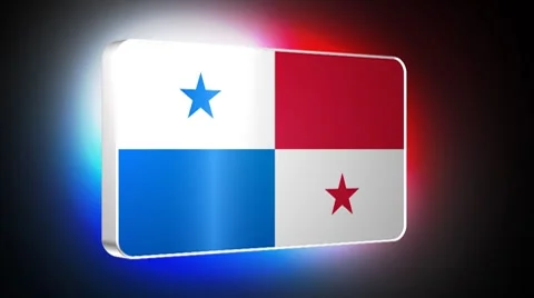 Panama 3d flag Stock Footage 7753547