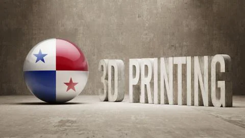 Panama.  3d Printing Concept Stock Illustration