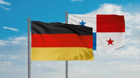 Panama and Germany flag Stock Footage 245111342