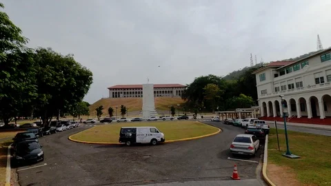 Panama canal administration building Stock Footage 125912832