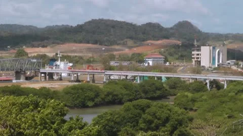 Panama Canal Locks Time Lapse Stock Footage 10908642