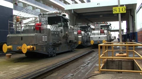 Panama Canal Mule Passing Video stock 67614769