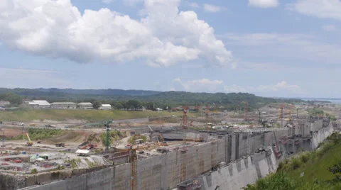 Panama canal new work 2 Stockbeeldmateriaal 32162750
