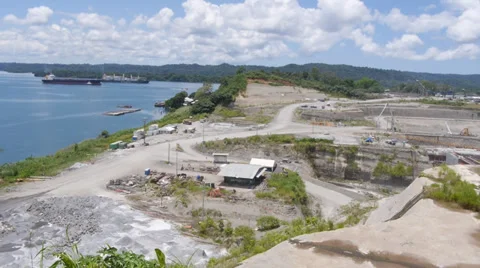 Panama canal new work Stock Footage 32162673