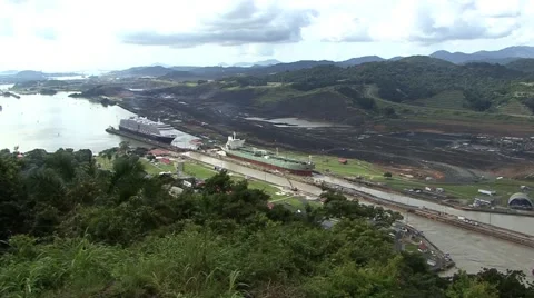 Panama Canal Pacific View Video stock 52398945