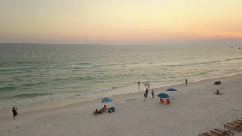 Panama City Beach Florida Sunset Stock Footage