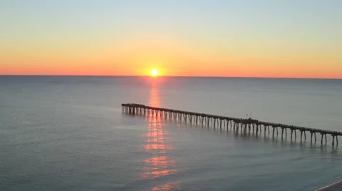 Panama City Beach sunset Video stock 33493828