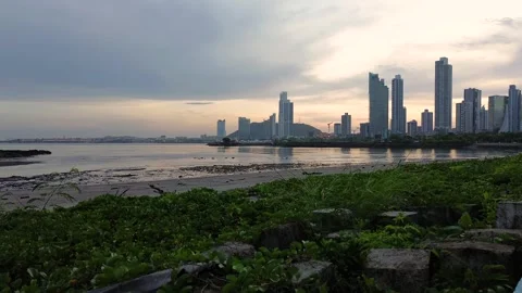 Panama City Cinta Costera Stock Footage 243686995