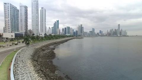 Panama city drone flight - Going up Stock Footage 78206693