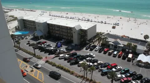 Panama city Florida spring break main strip Stock Footage 18437387
