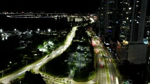 Panama city hyperlapse with drone Stock-Footage 174382395