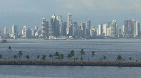 Panama City skyscrapers Stock Footage