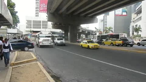 Panama city - traffic Stock Footage 22109216