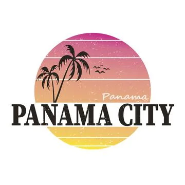 Panama City typography design vector, for t-shirt, poster and other uses Stock Illustration