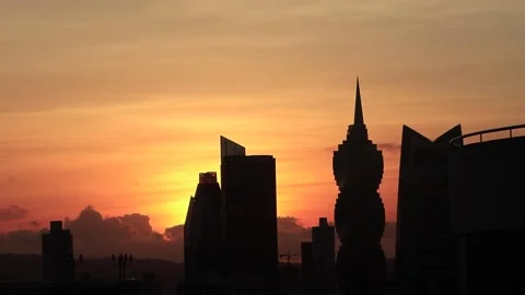Panamá con vistas al edifico tornillo Vidéo 130555046