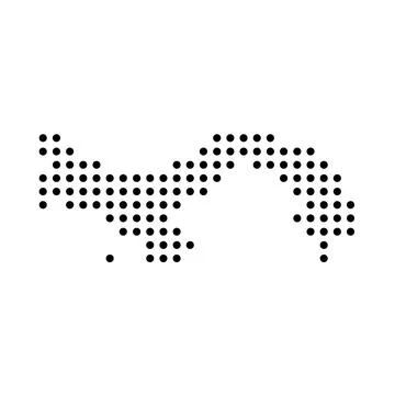 Panama dotted vector map Stockillustratie