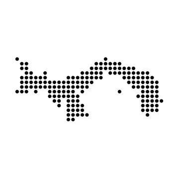 Panama dotted vector map イラスト素材