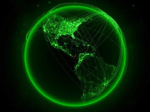 Panama on Earth with network Foto stock