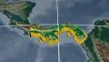 Panama extruded. Bumps shaded. Graticule. 4k or 4k+ Resolution