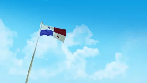 Panama Flag 3D Render Animation with Fighter Jets Formation in Blue Sky 스톡 동영상 332309825