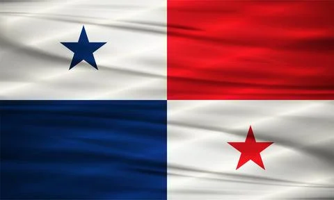 Panama Flag and Editable Vector, Panama Country Flag Stock Illustration