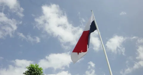Panama Flag Blows in Wind Video stock 192273810
