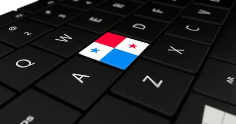 Panama flag button  Stock Illustration