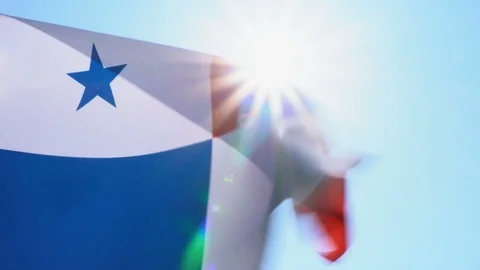 Panama Flag Flapping Stock Footage 118957557