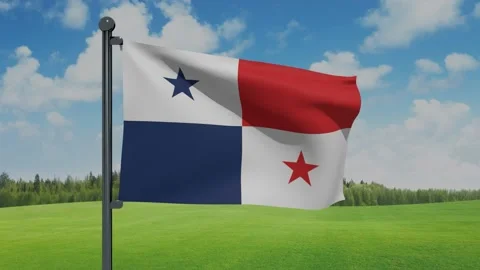 Panama Flag Video stock 153255167