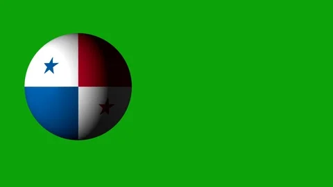 Panama flag on green background Stock Footage 75893096