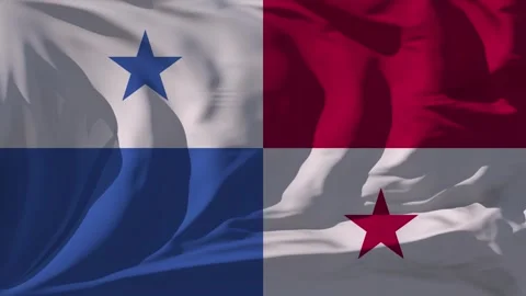 Panama Flag Loop Stock Footage 295752619